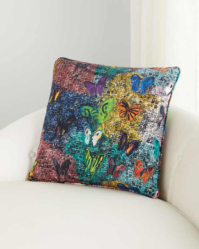 Butterfly & Guardian Cotton Pillow,